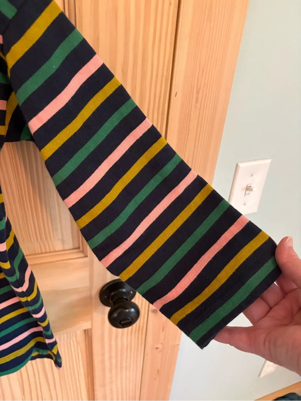 J. Crew Cotton Boat Neck Striped Top. Size Small.